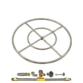 Propane Gas Fire Pit Burner Ring Kit with Flat Pan F32133