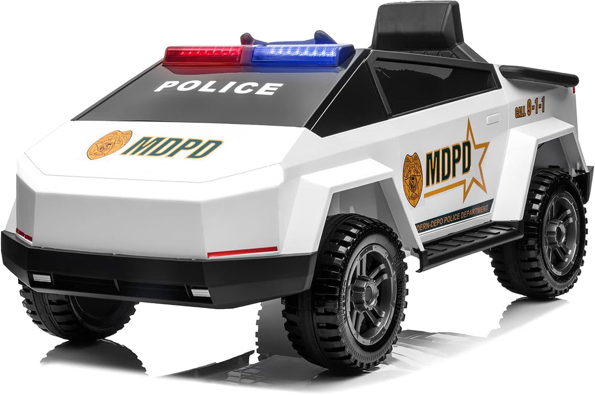 White Kids Electric Ride On Car with 12V Dual Motors and Parental Remote Control U5880