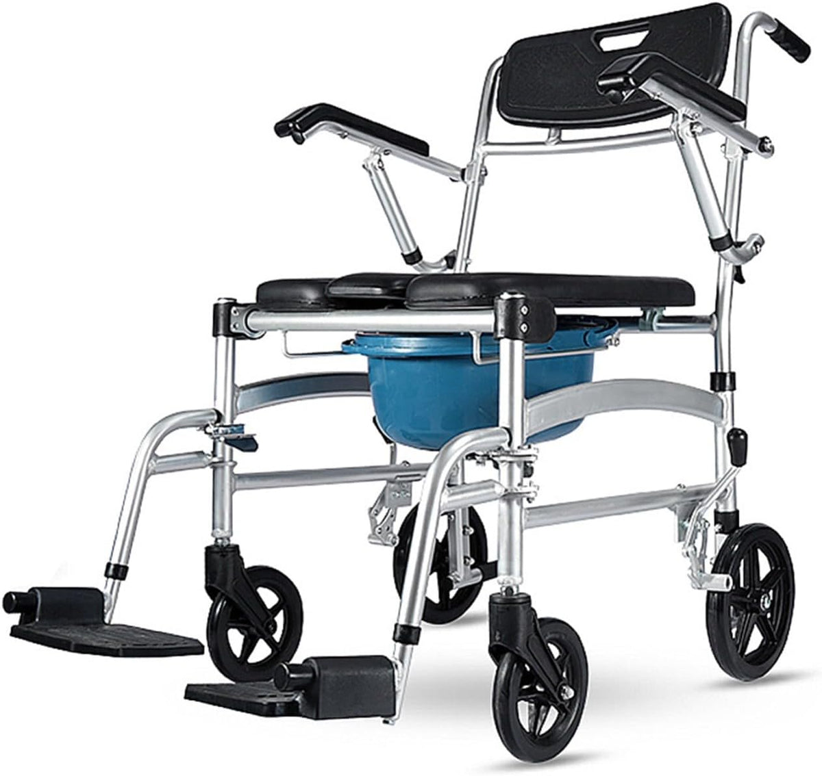 4 in 1 Portable Shower Commode Chair with Wheels D207