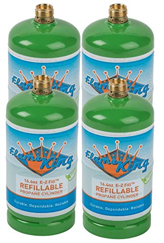 1LB Empty Propane Cylinder Tank with Refill Kit Y8437