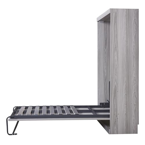 Murphy Bed with Bookcase Shelves and 6 Drawers Y6759