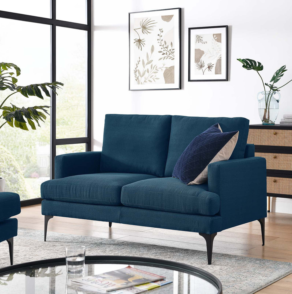 Azure Upholstered Fabric Loveseat G7699
