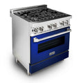 30 in. Stainless Steel Gas Burner Electric Oven Range B6607