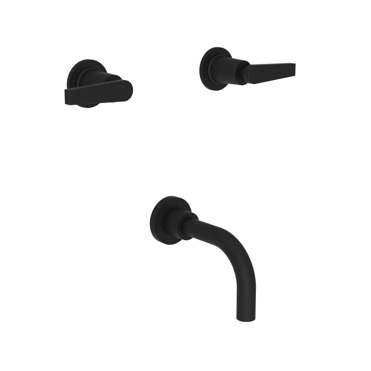Flat Black Wall Mount Tub Faucet F30949