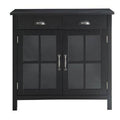 Black 2 Door Wood Accent Cabinet X596515