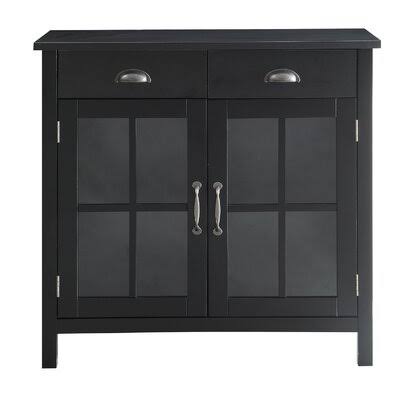 Black 2 Door Wood Accent Cabinet X596515