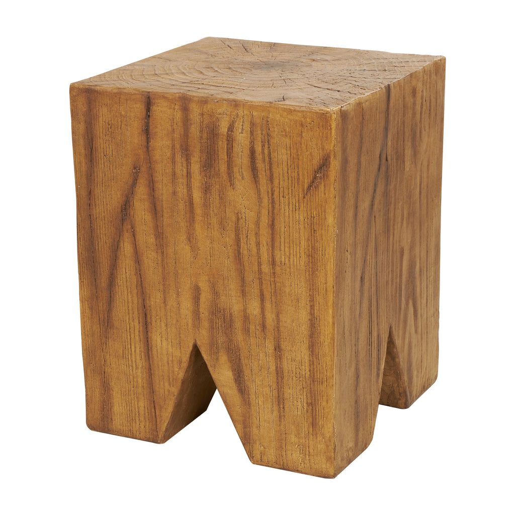 Brown Magnesium Oxide Outdoor Accent Table U1952
