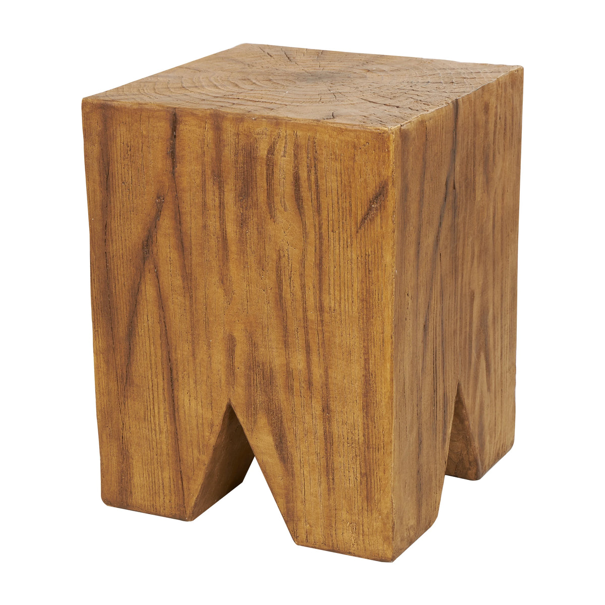 Brown Magnesium Oxide Outdoor Accent Table U1952