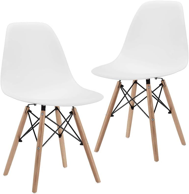 Beige Plastic Dining Chairs Set of 4 U3203