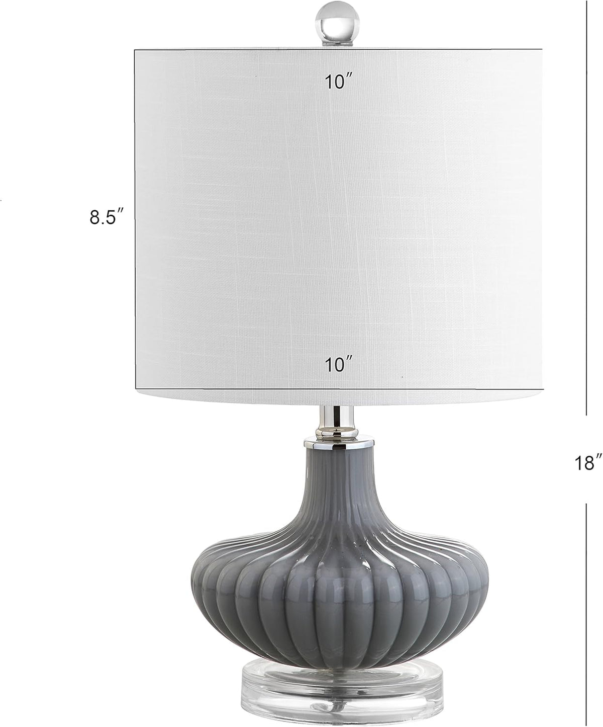 Gray Glass and Lucite LED Table Lamp H13938