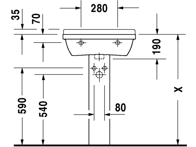 Wall Mount Washbasin M5375