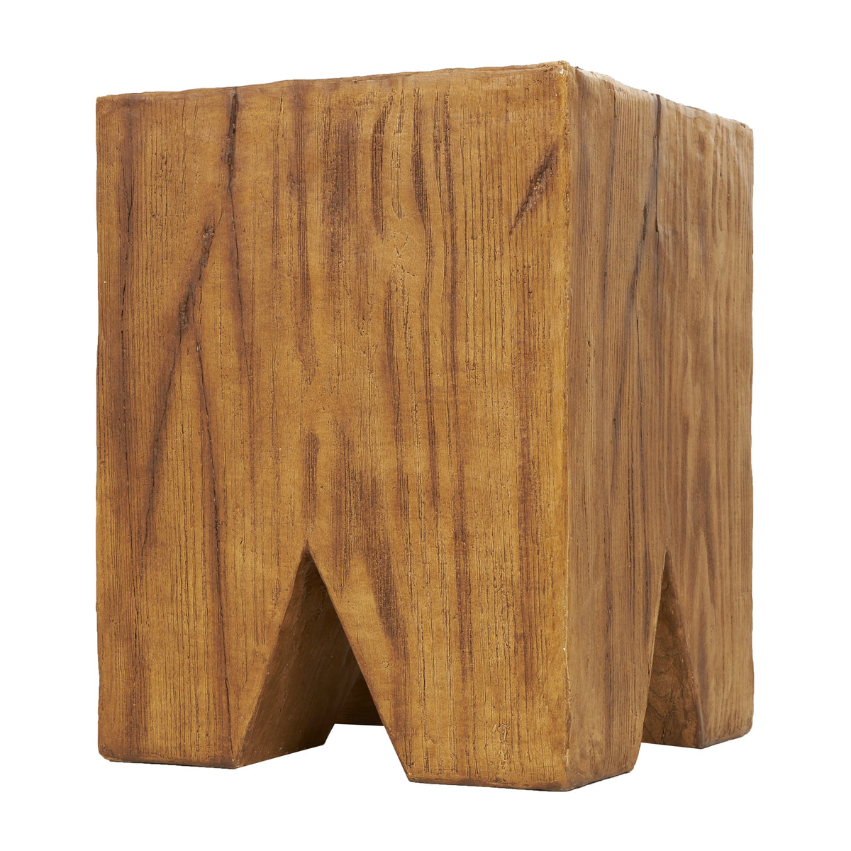 Brown Magnesium Oxide Outdoor Accent Table U1952