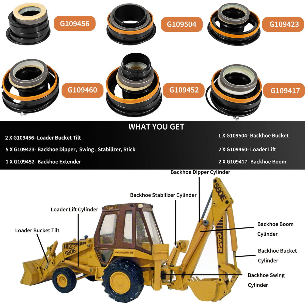 Hydraulic Cylinder Seals Kit U304178