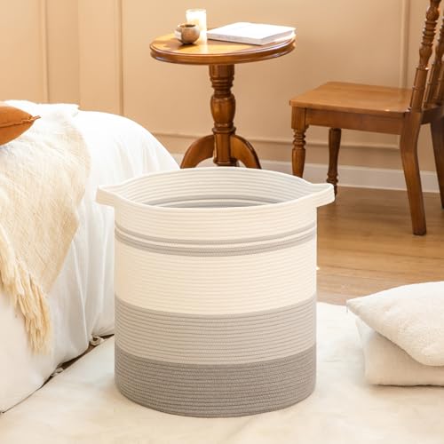Gradient Yellow 80L Woven Laundry Basket with Handles Q368