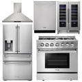 36 Dual Fuel Range, Range Hood, Refrigerator, Dishwasher, Wine Cooler K1354
