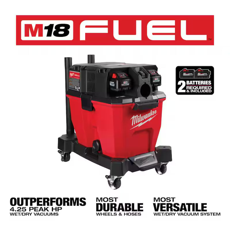 9 Gal. Cordless Wet/Dry Shop Vacuum Kit with Batteries, Filter, Hose, and Accessories N6441
