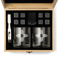 Whiskey Glass Gift Box Set with Whiskey Stones and 2 Rocks Glasses S6566