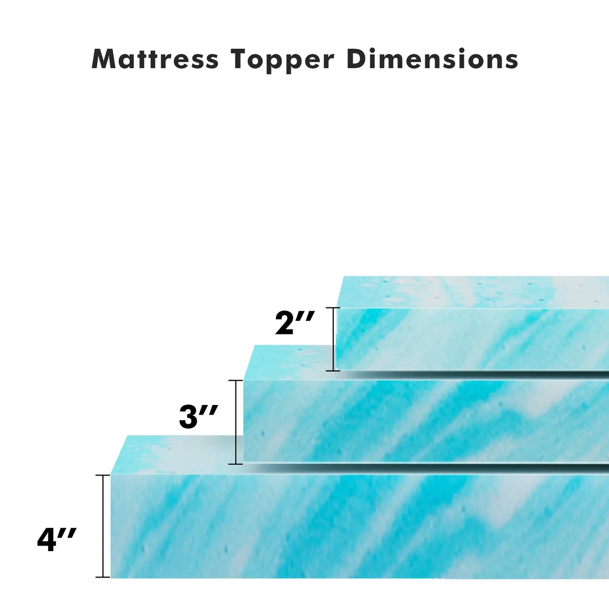 3 Inch Twin Gel Memory Foam Mattress Topper U50939