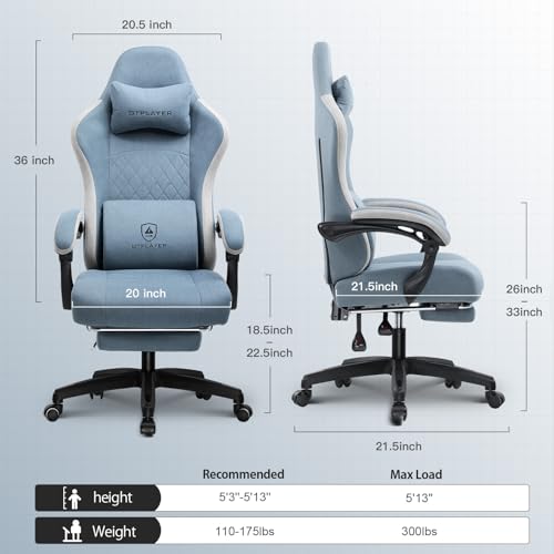 Black Ergonomic Gaming Chair with Footrest Q86283