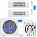 36,000 BTU 2 Zone Ceiling Cassette Ductless Air Conditioner and Heat Pump W375