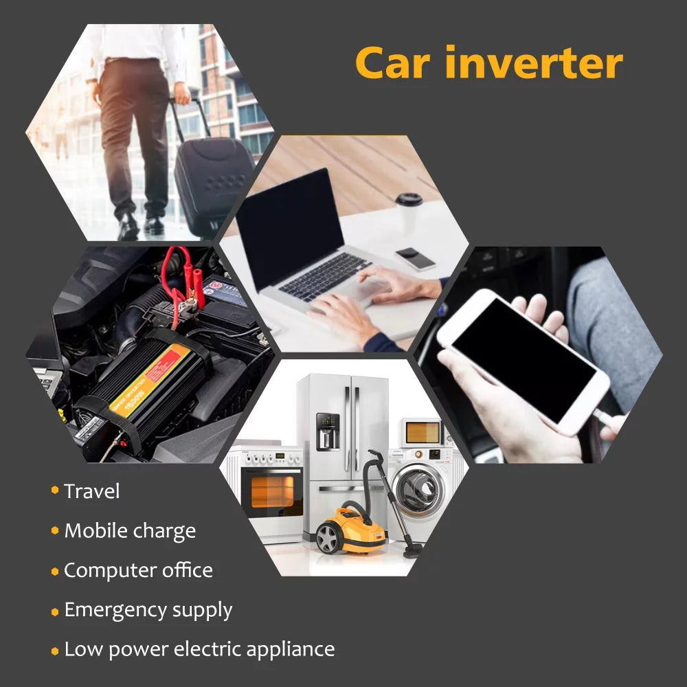 16000W Peak Power Inverter with Dual USB Port O7628