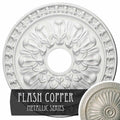 18x22OD x 3 1/2x22ID x 1 3/8x22P Hand-Painted Flash Copper Ceiling Medallion D1737