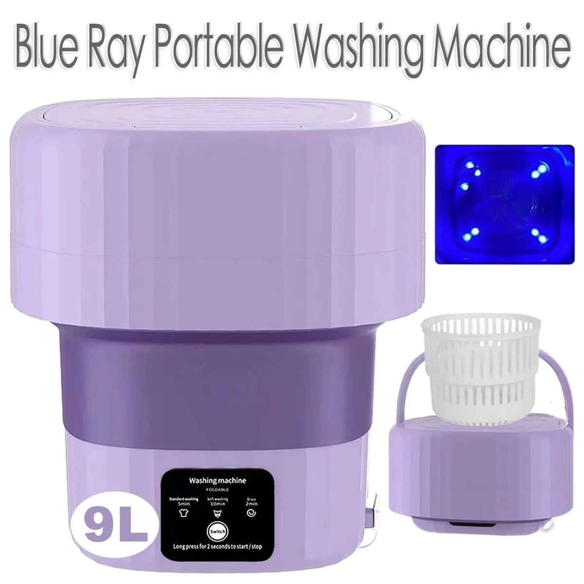9L Portable Folding Washing Machine with Spin Dry M85220
