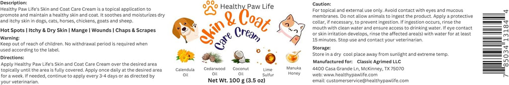 Skin and Coat Care Ointment for Pets U782