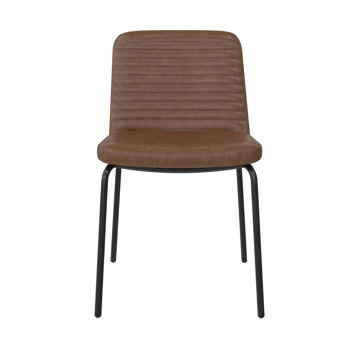 Camel Faux Leather Dining Chair, Set of 2 D93032