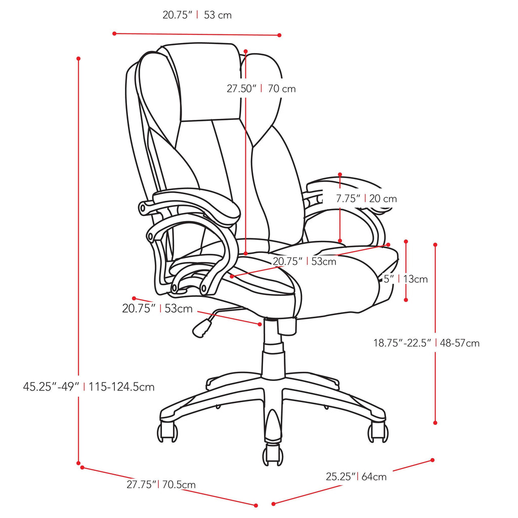 Caramel Brown Leatherette Executive Office Chair F273