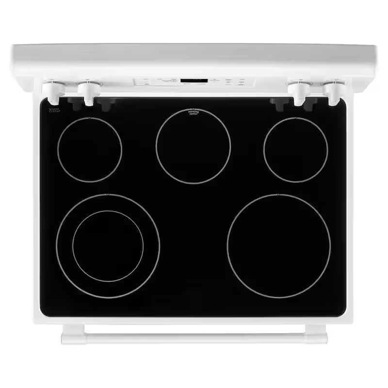 Electric Range with Shatter-Resistant Cooktop in White X699276