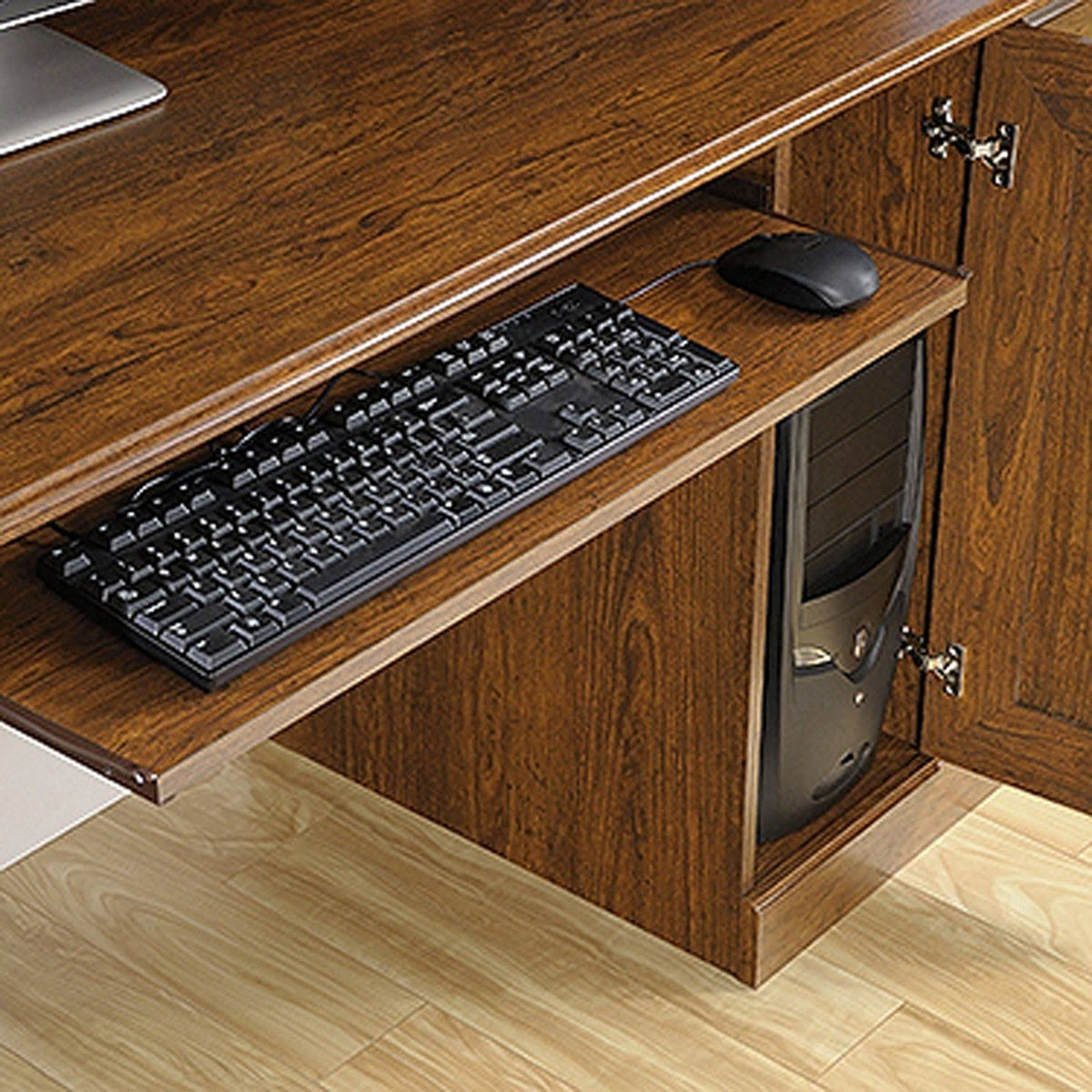 Milled Cherry Computer Desk with Hutch W4144
