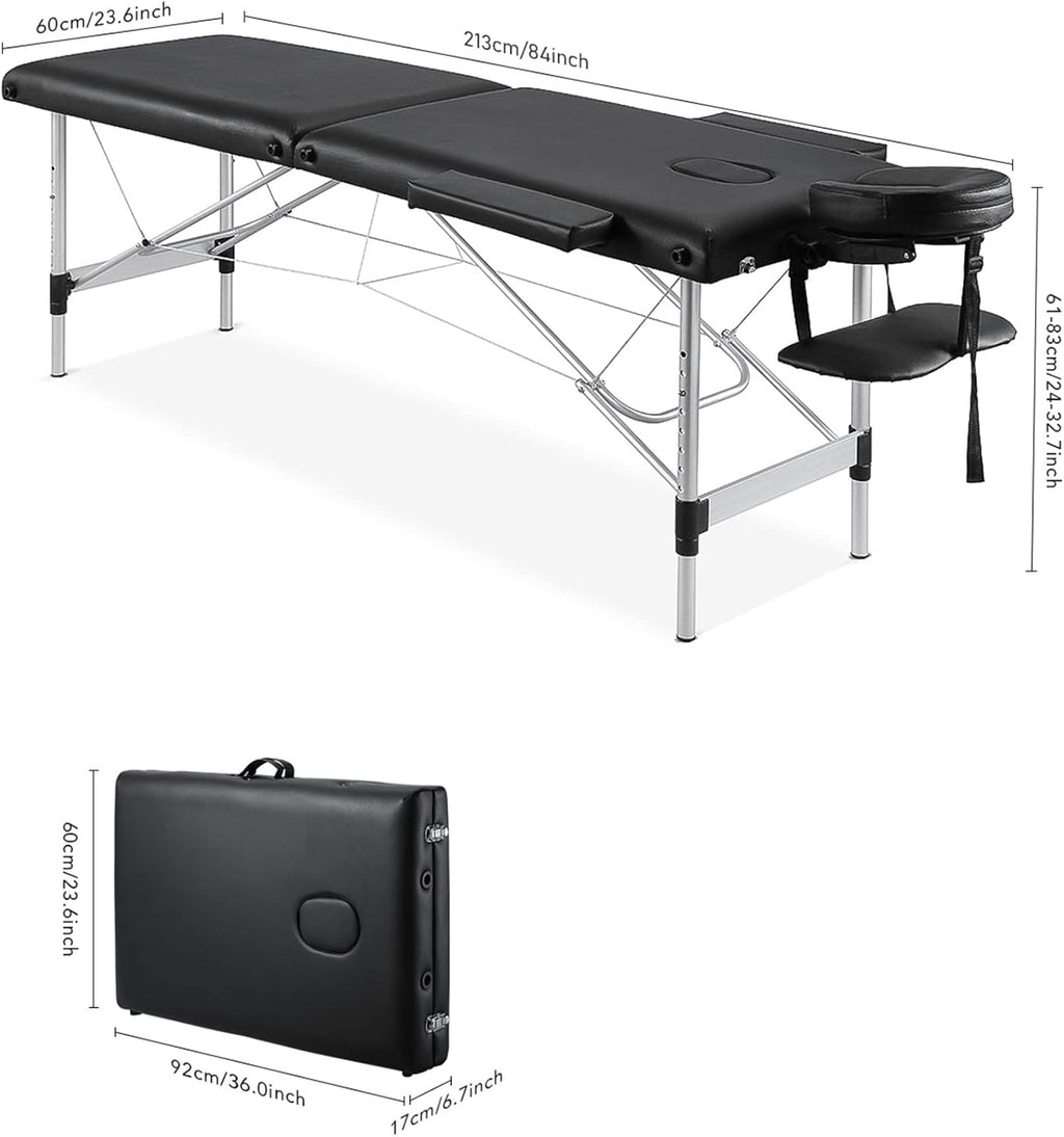 Portable Height Adjustable 2 Section Massage Table O3860