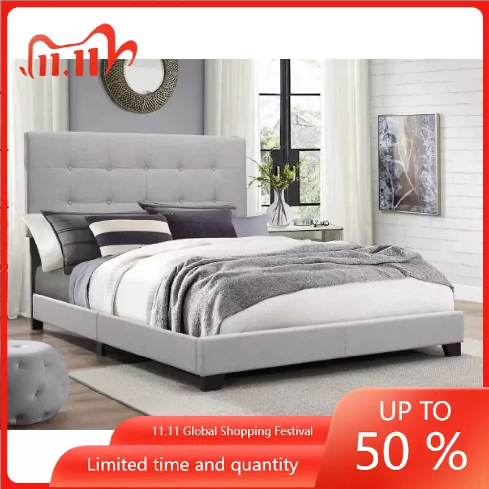 Gray Panel Bed Frame A6294