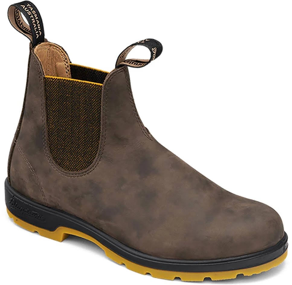 Rustic Brown Mustard Work Boots O657