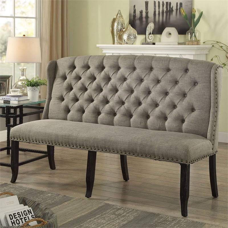Light Gray Settee U9694