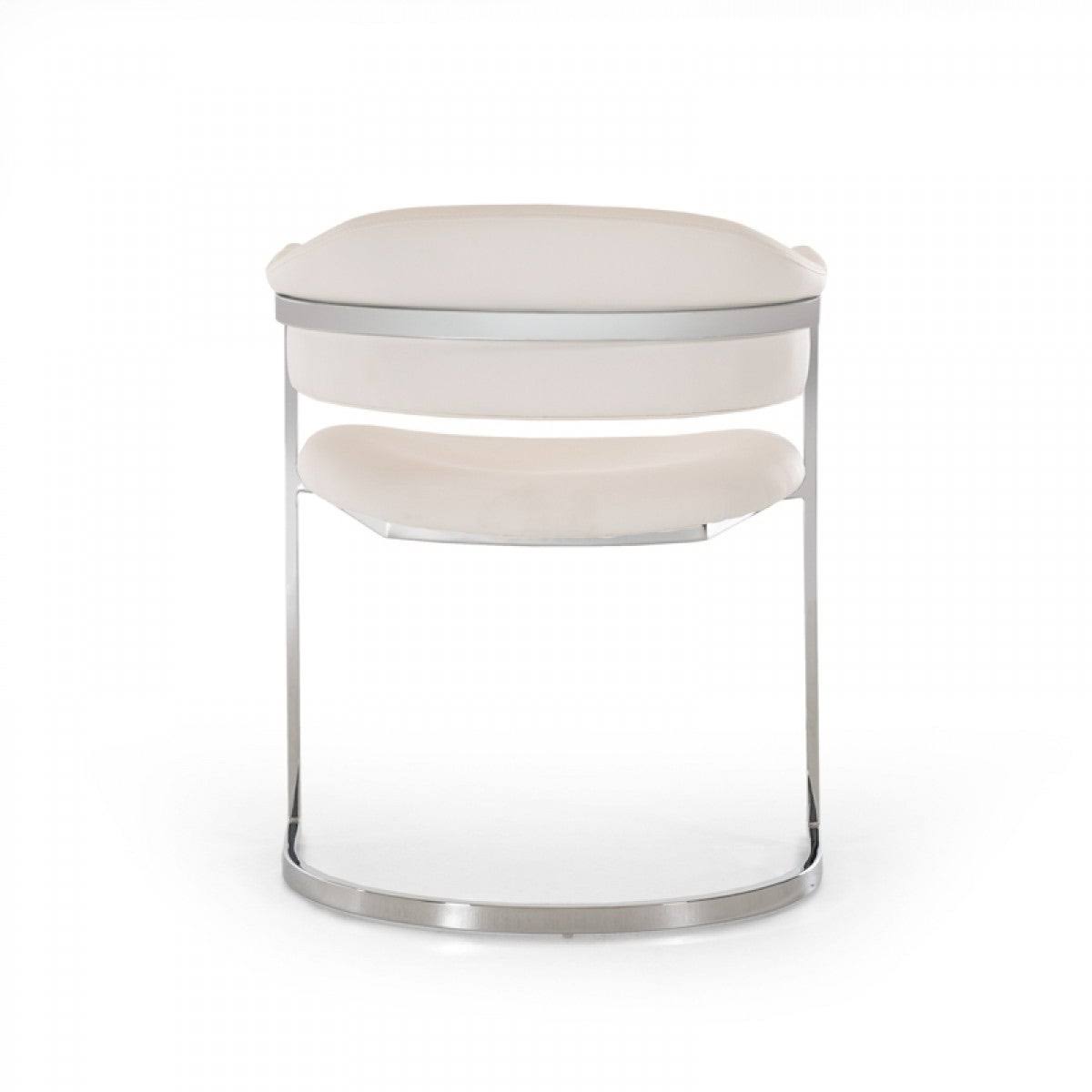 White Leatherette Dining Chair V383872