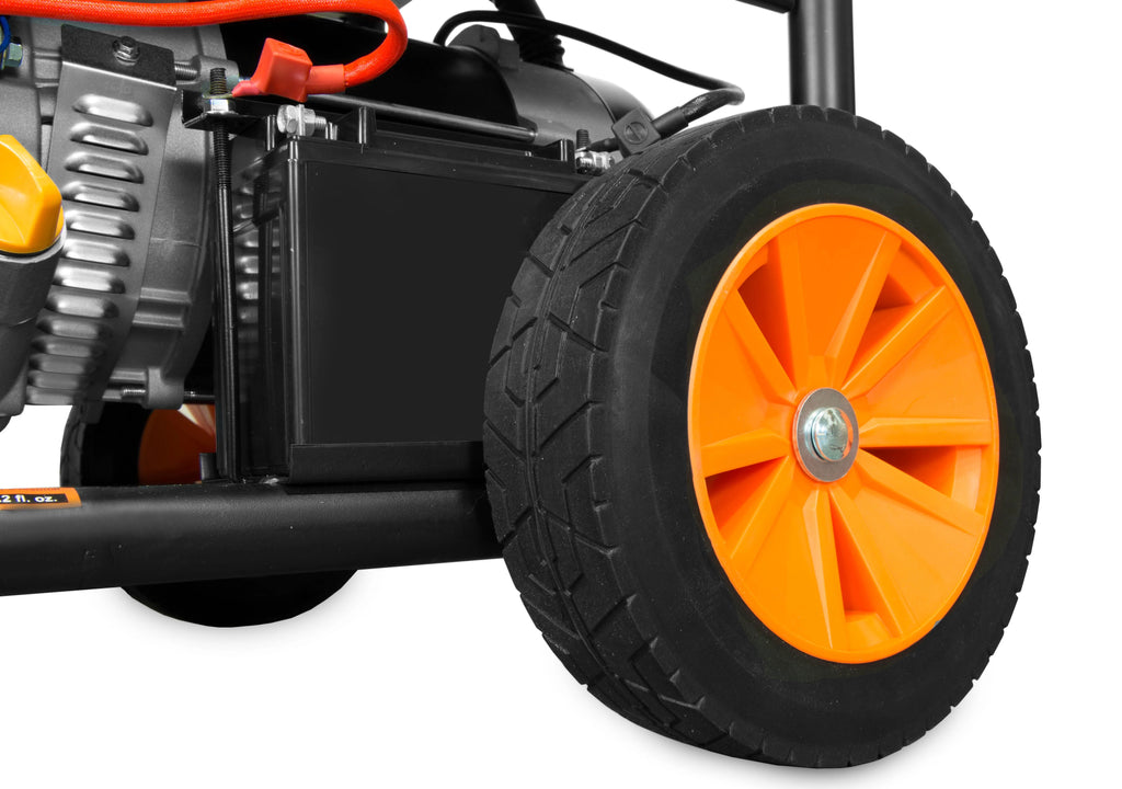 11,000-Watt Dual Fuel Portable Generator with Wheel Kit and Electric Start U96331