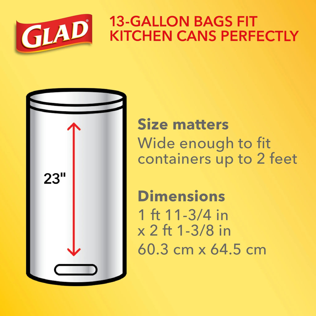 13 Gallon White Drawstring Trash Bags with Febreze Freshness - 110 Count U652