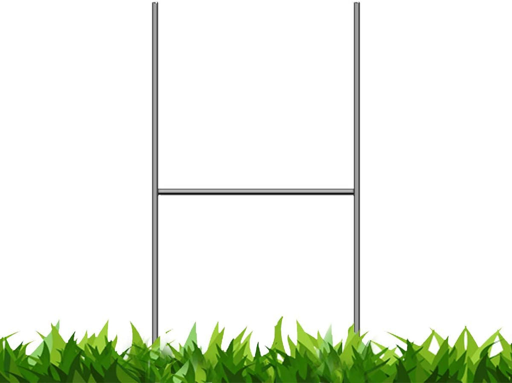 100 Pack 18 x 24" Two-Colors One Sided Yard Signs with 15" Tall Heavy Duty H-Stakes D477