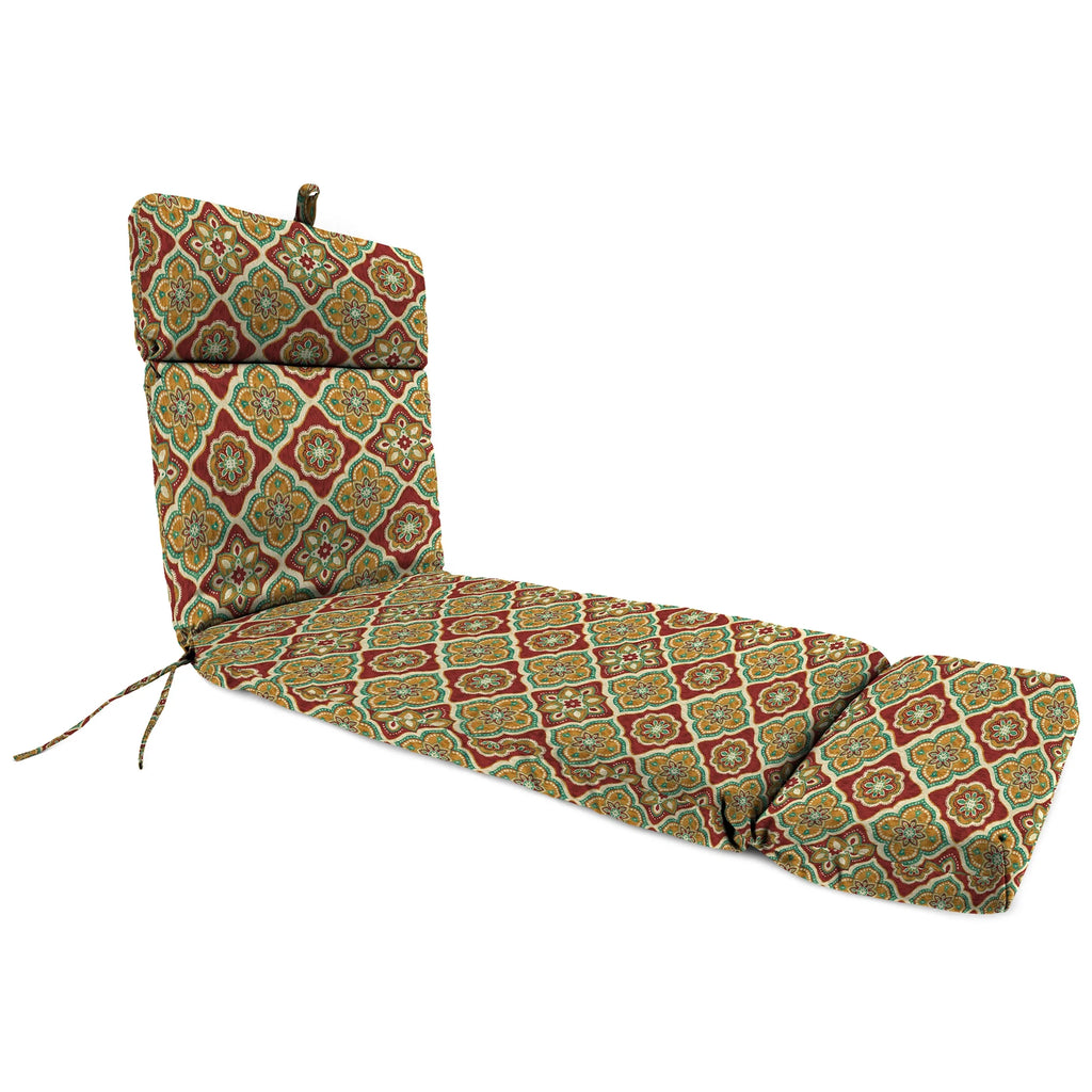 Pewter Multicolor Paisley Rectangular Outdoor Chaise Lounge Cushion M742964