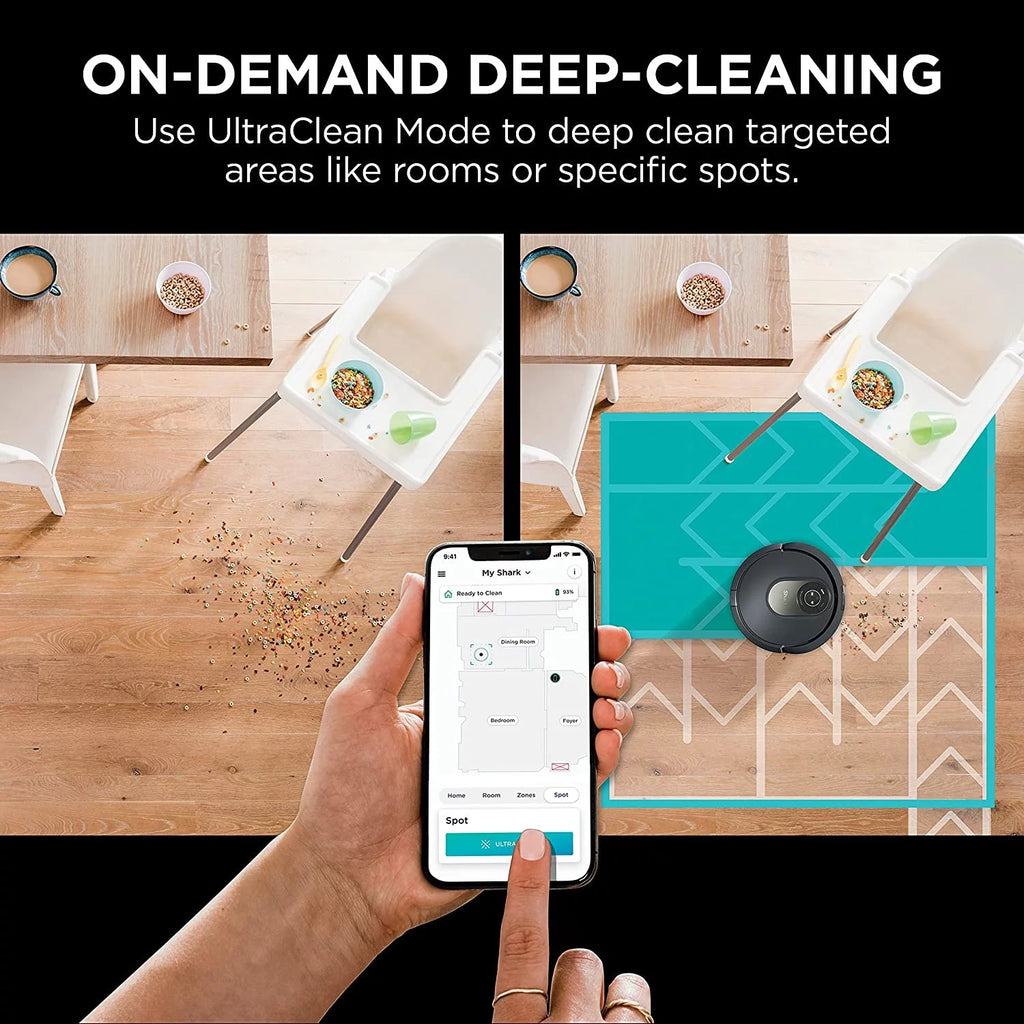 Robot Vacuum with Self-Cleaning Brushroll, Home Mapping, Gray R1101