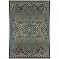Blue Brown 5' x 7' Area Rug A82469