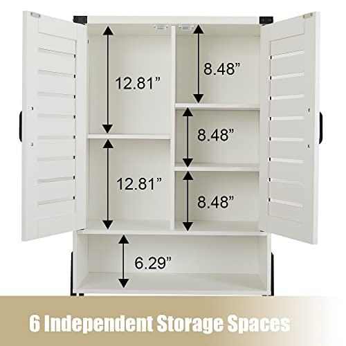 White 2-Door Over Toilet Storage Cabinet U308295