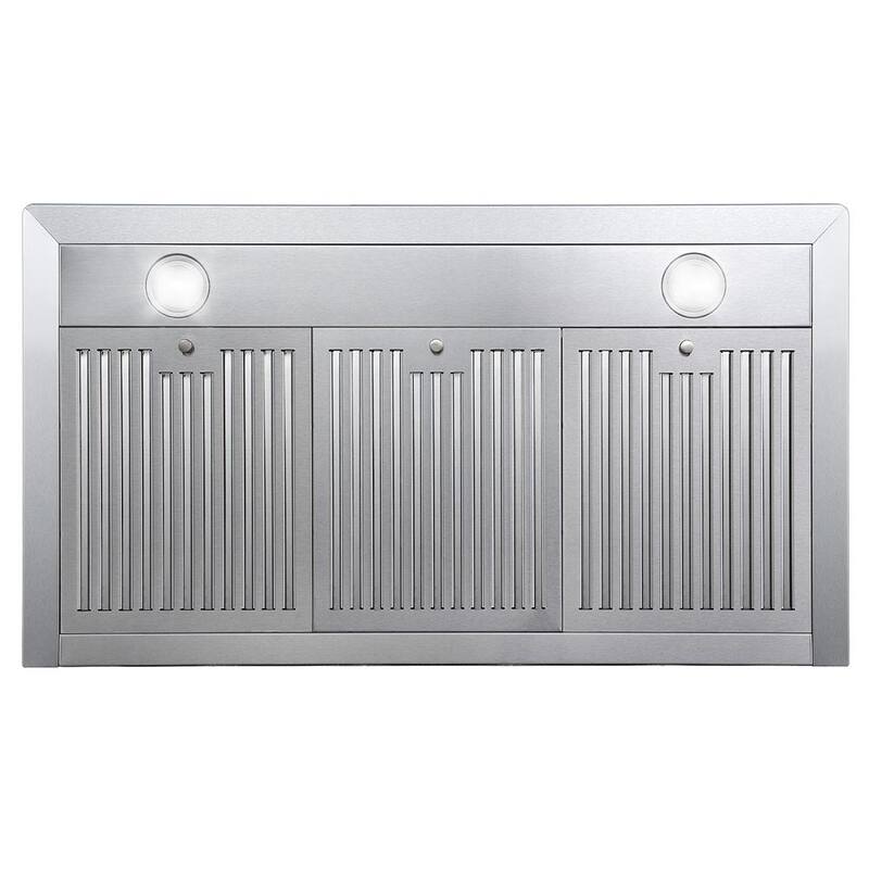 36 in. Stainless Steel Ductless Wall Mount Range Hood with Carbon Filter E644558