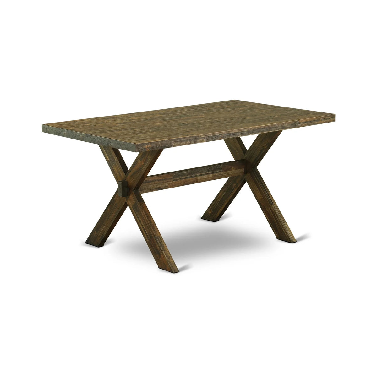 6-piece Wood Dining Set in Jacobean Brown/Dark Khaki C2471
