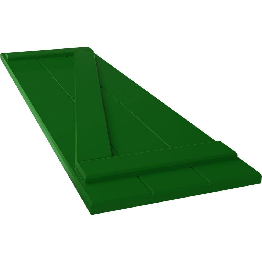 16 1/8x22W x 65x22H PVC Three Board Joined Board-n-Batten Shutters Z8884