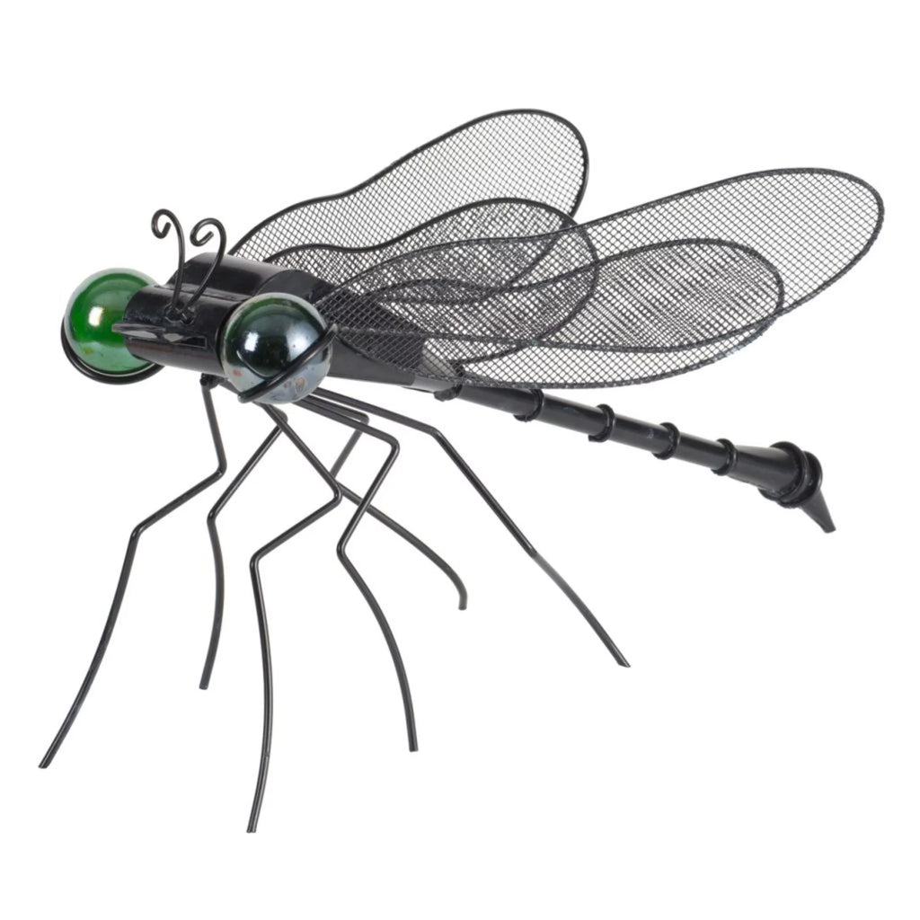Night Black and Green Dragonfly Shaped Decorative Figurine Q7993