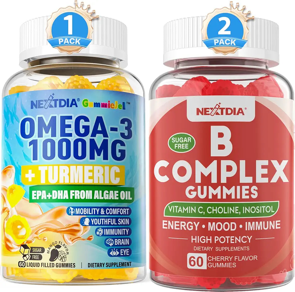 Vegan Omega-3 Turmeric Vitamin B Complex Gummies K584307