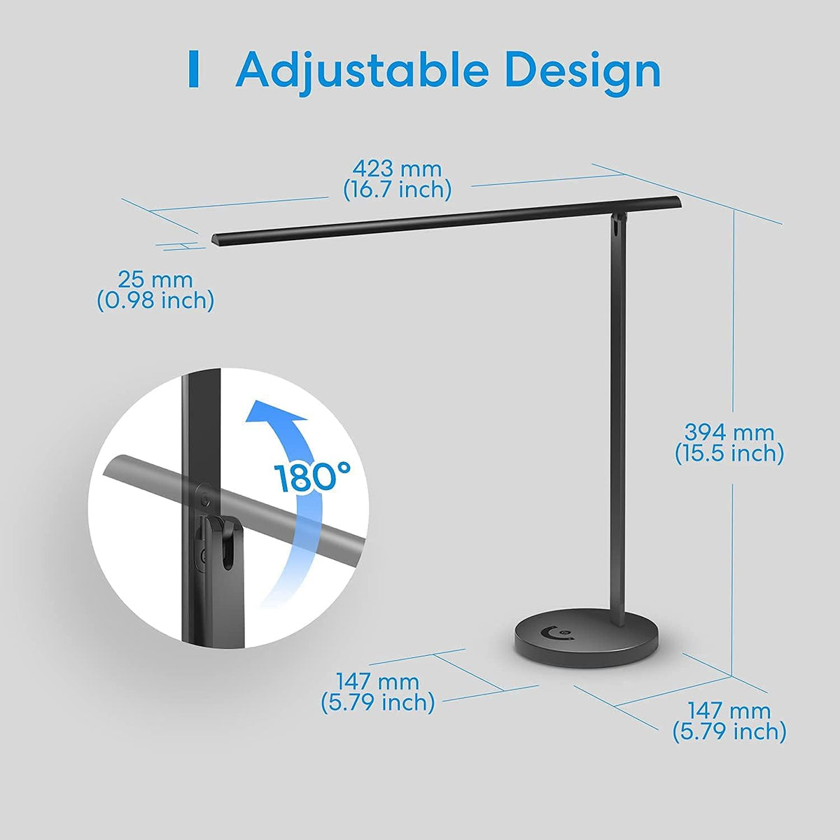 Smart LED Desk Lamp with Tunable White and Remote Control D263
